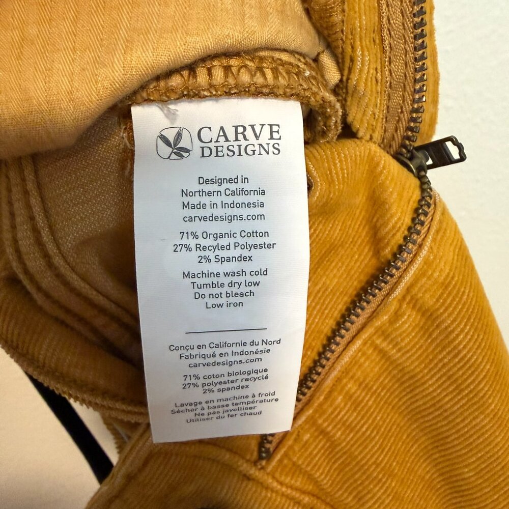 Carve Designs Corduroy Pants 5-Pocket Size 8 Mustard/Copper - Picture 8 of 8